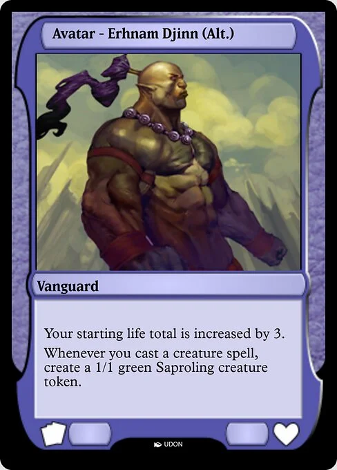 Erhnam Djinn Avatar, carta Magic di tipo Vanguard illustrata da UDON