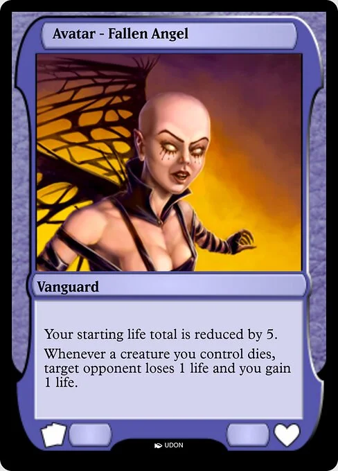 Fallen Angel Avatar, carta Magic di tipo Vanguard illustrata da UDON