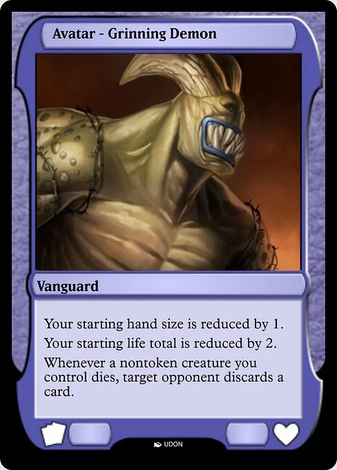 Grinning Demon Avatar, carta Magic di tipo Vanguard illustrata da UDON