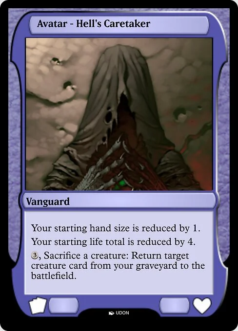 Hell's Caretaker Avatar, carta Magic di tipo Vanguard illustrata da UDON