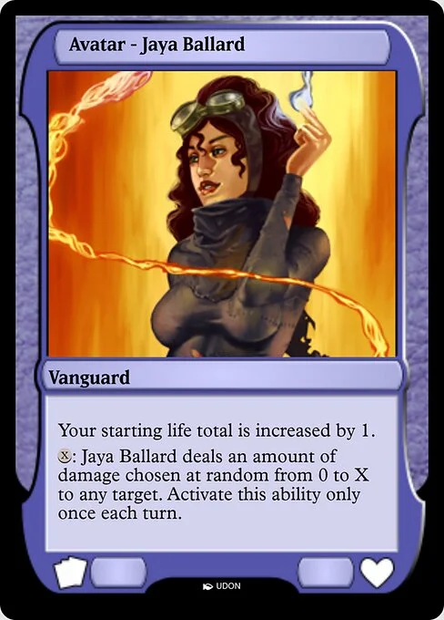 Jaya Ballard Avatar, carta Magic di tipo Vanguard illustrata da UDON