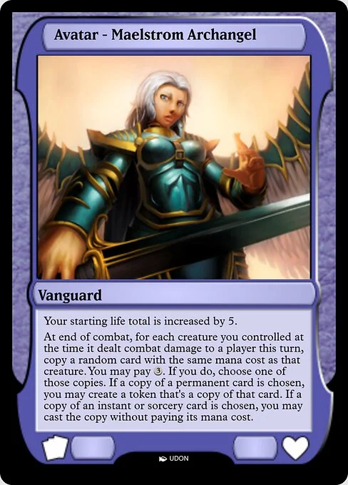 Maelstrom Archangel Avatar, carta Magic di tipo Vanguard illustrata da UDON