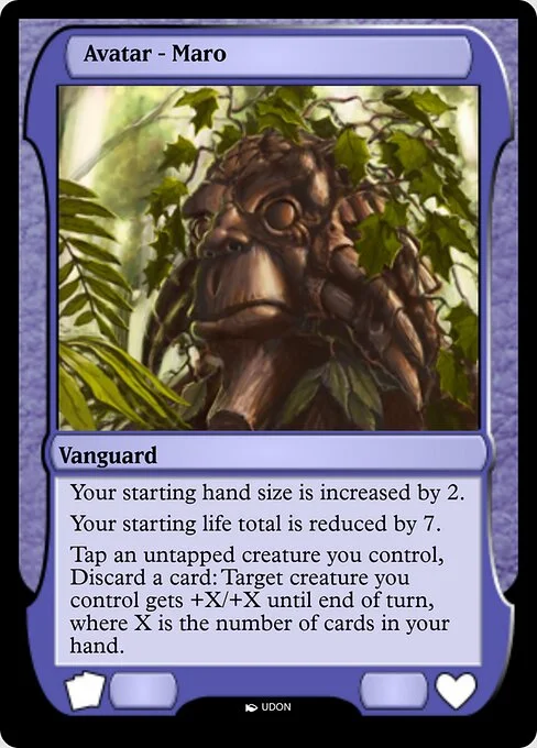 Maro Avatar, carta Magic di tipo Vanguard illustrata da UDON