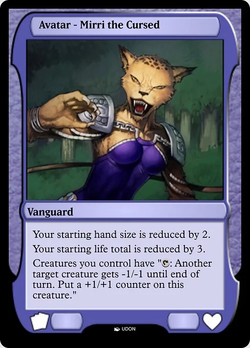 Mirri the Cursed Avatar, carta Magic di tipo Vanguard illustrata da UDON