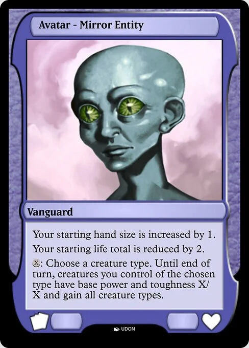 Mirror Entity Avatar, carta Magic di tipo Vanguard illustrata da UDON