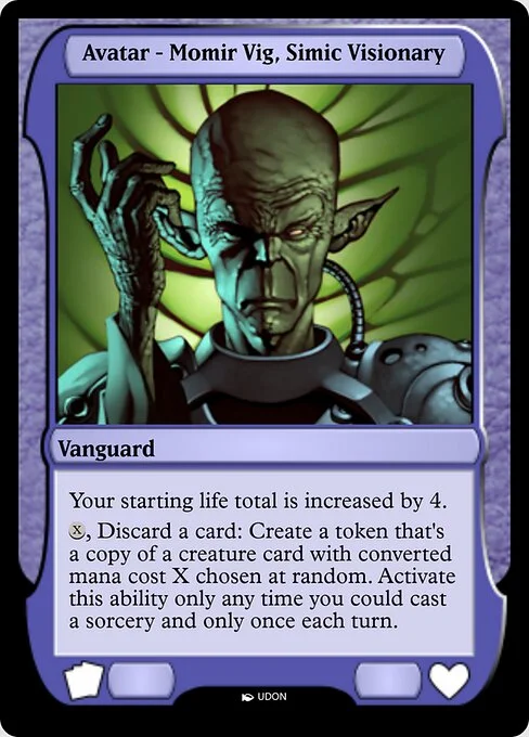 Momir Vig, Simic Visionary Avatar, carta Magic di tipo Vanguard illustrata da UDON