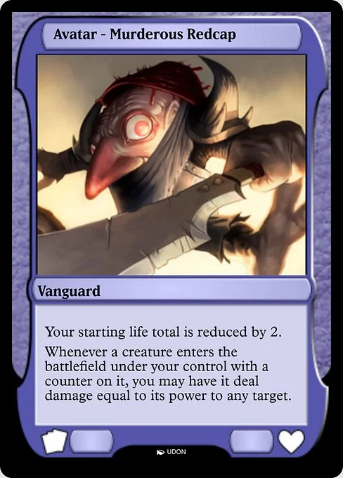 Murderous Redcap Avatar, carta Magic di tipo Vanguard illustrata da UDON
