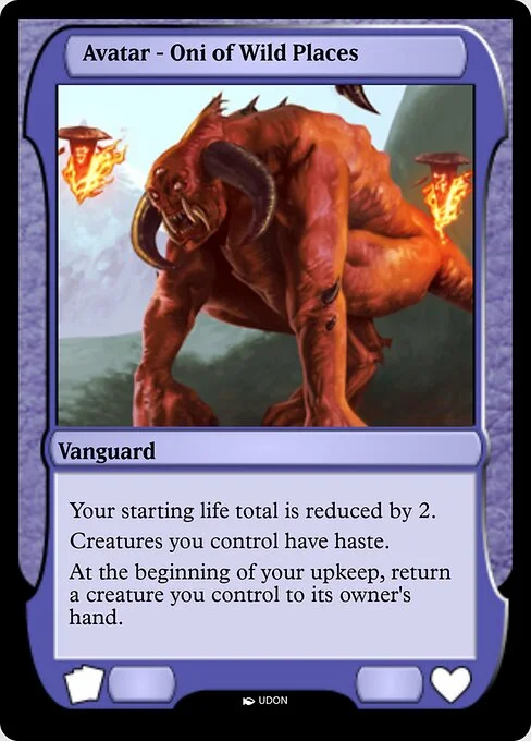 Oni of Wild Places Avatar, carta Magic di tipo Vanguard illustrata da UDON
