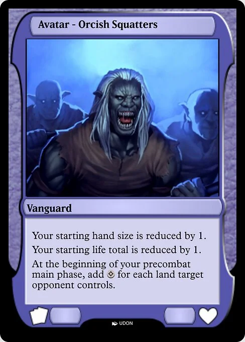 Orcish Squatters Avatar, carta Magic di tipo Vanguard illustrata da UDON