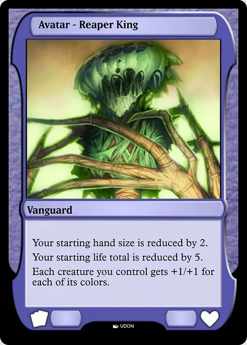 Reaper King Avatar, carta Magic di tipo Vanguard illustrata da UDON