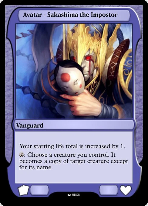 Sakashima the Impostor Avatar, carta Magic di tipo Vanguard illustrata da UDON