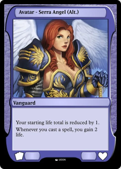 Serra Angel Avatar, carta Magic di tipo Vanguard illustrata da UDON