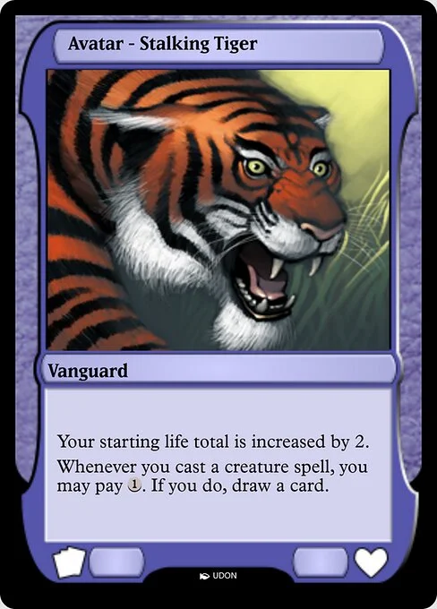 Stalking Tiger Avatar, carta Magic di tipo Vanguard illustrata da UDON
