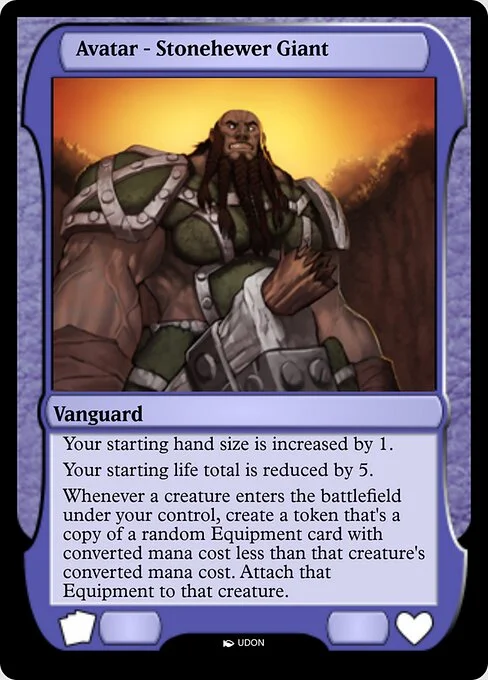 Stonehewer Giant Avatar, carta Magic di tipo Vanguard illustrata da UDON