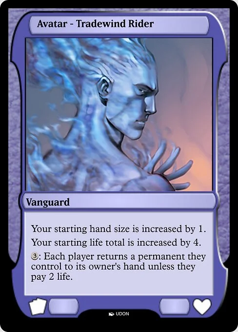 Tradewind Rider Avatar, carta Magic di tipo Vanguard illustrata da UDON