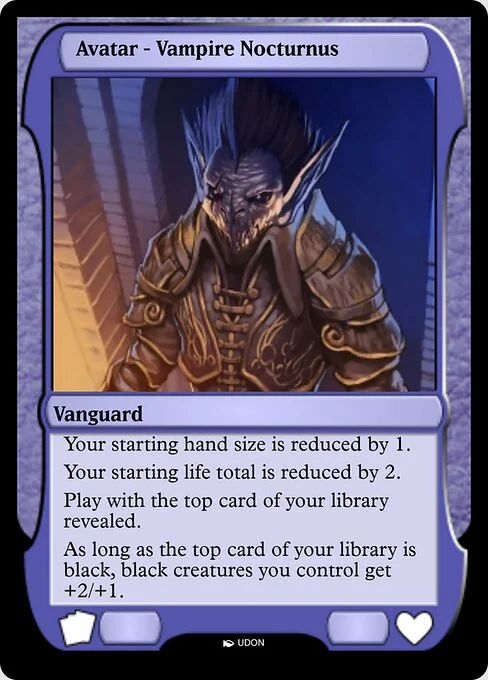 Vampire Nocturnus Avatar, carta Magic di tipo Vanguard illustrata da UDON