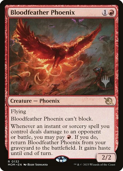 Bloodfeather Phoenix, carta Magic di tipo Creature — Phoenix illustrata da Rudy Siswanto