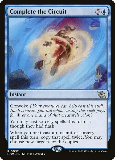 Complete the Circuit, carta Magic di tipo Instant illustrata da Eelis Kyttanen