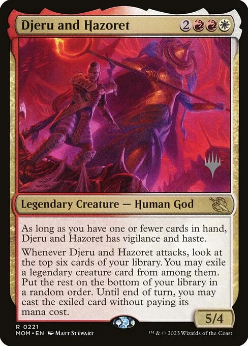 Djeru and Hazoret, carta Magic di tipo Legendary Creature — Human God illustrata da Matt Stewart