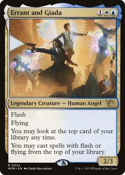 Errant and Giada, carta Magic di tipo Legendary Creature — Human Angel illustrata da Cristi Balanescu
