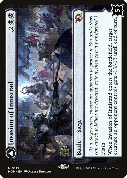 Invasion of Innistrad // Deluge of the Dead, carta Magic di tipo Battle — Siege // Enchantment illustrata da Alexey Kruglov