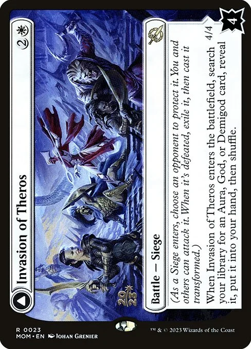 Invasion of Theros // Ephara, Ever-Sheltering, carta Magic di tipo Battle — Siege // Legendary Enchantment Creature — God illustrata da Johan Grenier