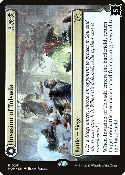 Invasion of Tolvada // The Broken Sky, carta Magic di tipo Battle — Siege // Enchantment illustrata da Henry Peters