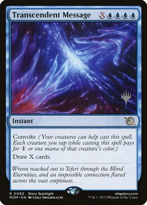 Transcendent Message, carta Magic di tipo Instant illustrata da Liiga Smilshkalne