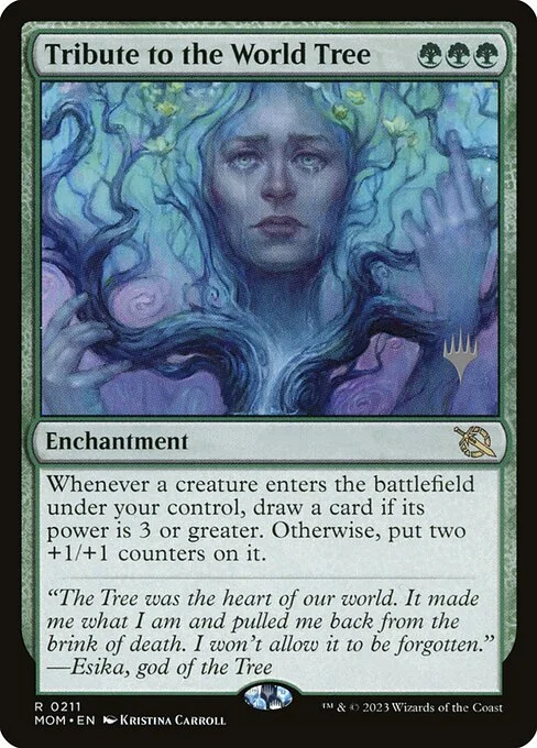 Tribute to the World Tree, carta Magic di tipo Enchantment illustrata da Kristina Carroll