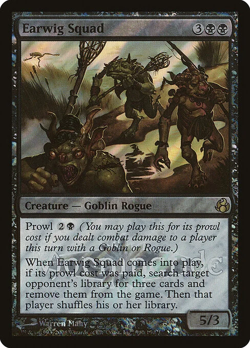 Earwig Squad, carta Magic di tipo Creature — Goblin Rogue illustrata da Warren Mahy