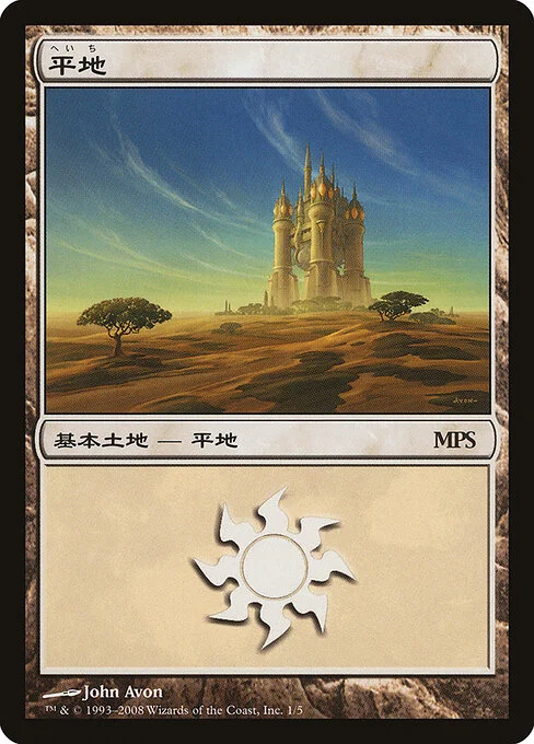 Plains, carta Magic di tipo Basic Land — Plains illustrata da John Avon
