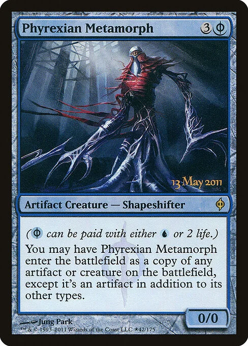 Phyrexian Metamorph, carta Magic di tipo Artifact Creature — Phyrexian Shapeshifter illustrata da Jung Park