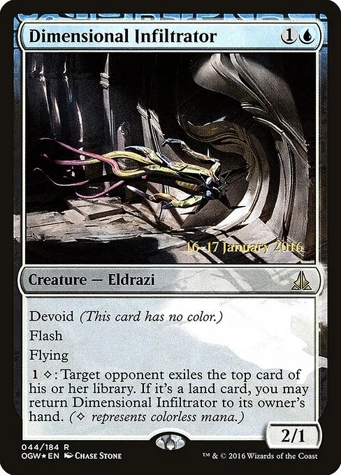 Dimensional Infiltrator, carta Magic di tipo Creature — Eldrazi illustrata da Chase Stone