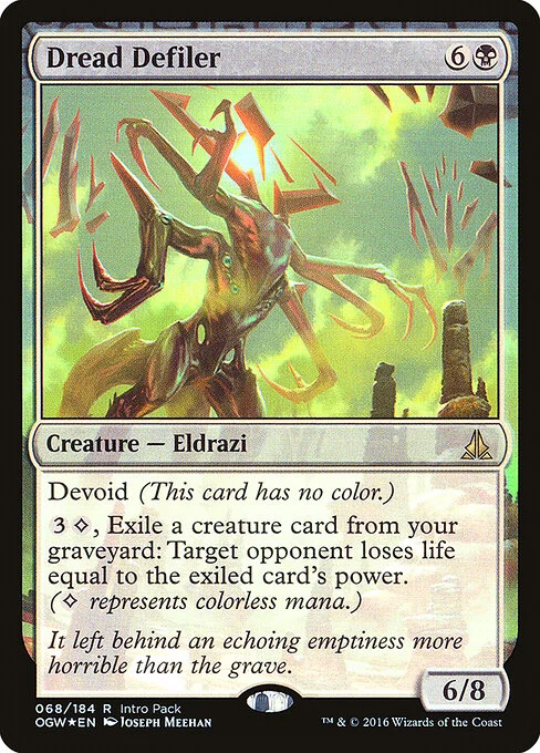 Dread Defiler, carta Magic di tipo Creature — Eldrazi illustrata da Joseph Meehan