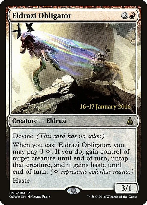Eldrazi Obligator, carta Magic di tipo Creature — Eldrazi illustrata da Jason Felix
