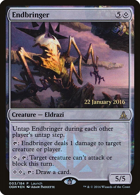 Endbringer, carta Magic di tipo Creature — Eldrazi illustrata da Adam Paquette