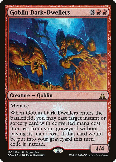 Goblin Dark-Dwellers, carta Magic di tipo Creature — Goblin illustrata da Karl Kopinski
