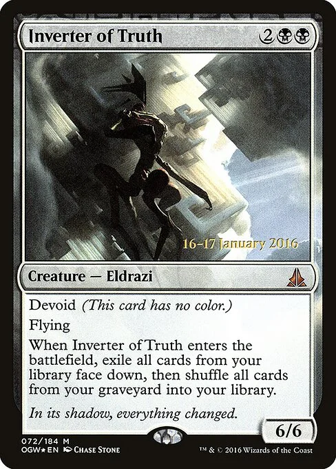 Inverter of Truth, carta Magic di tipo Creature — Eldrazi illustrata da Chase Stone