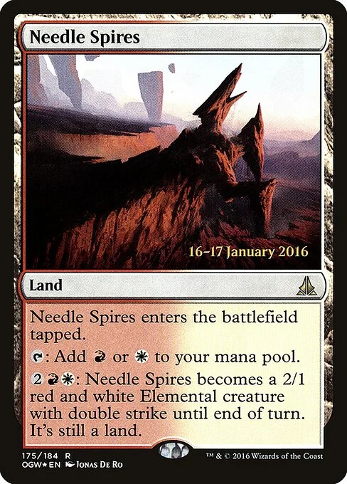 Needle Spires, carta Magic di tipo Land illustrata da Jonas De Ro