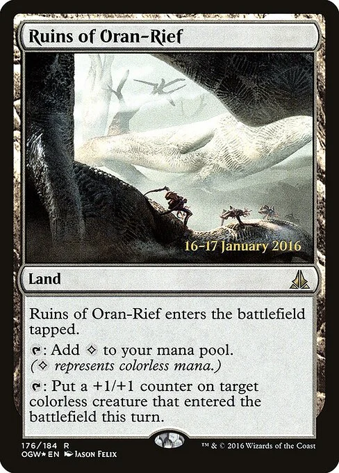 Ruins of Oran-Rief, carta Magic di tipo Land illustrata da Jason Felix