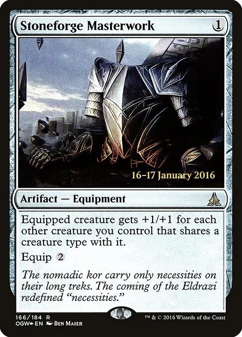 Stoneforge Masterwork, carta Magic di tipo Artifact — Equipment illustrata da Ben Maier