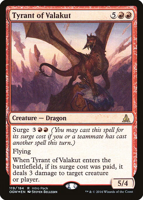 Tyrant of Valakut, carta Magic di tipo Creature — Dragon illustrata da Steven Belledin
