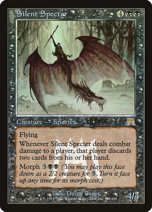 Silent Specter, carta Magic di tipo Creature — Specter illustrata da Daren Bader