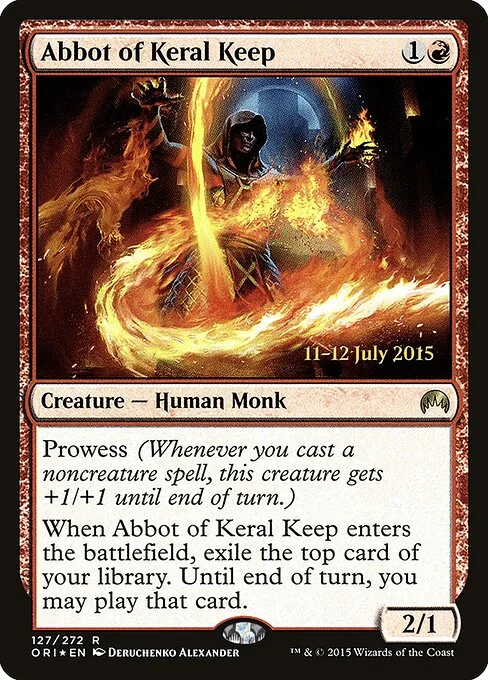 Abbot of Keral Keep, carta Magic di tipo Creature — Human Monk illustrata da Deruchenko Alexander