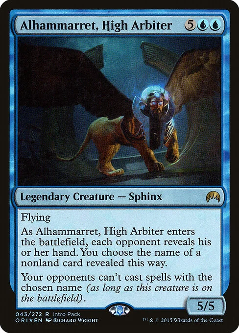 Alhammarret, High Arbiter, carta Magic di tipo Legendary Creature — Sphinx illustrata da Richard Wright