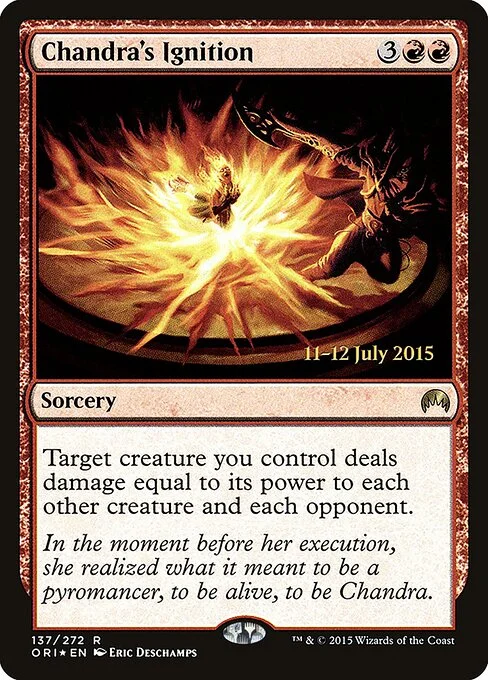 Chandra's Ignition, carta Magic di tipo Sorcery illustrata da Eric Deschamps