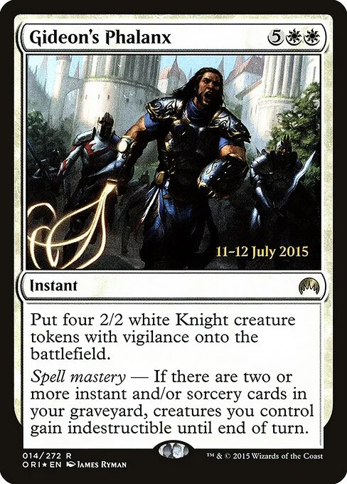 Gideon's Phalanx, carta Magic di tipo Instant illustrata da James Ryman