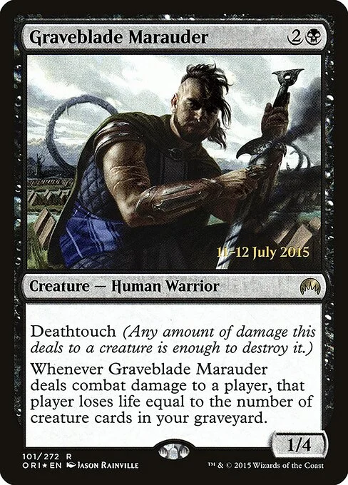 Graveblade Marauder, carta Magic di tipo Creature — Human Warrior illustrata da Jason Rainville