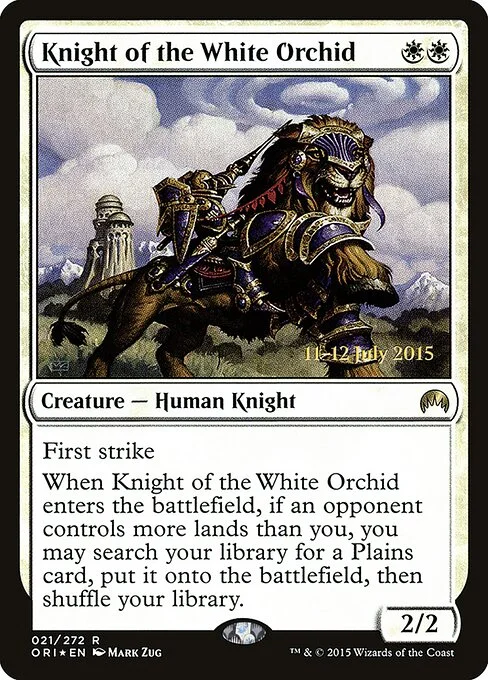 Knight of the White Orchid, carta Magic di tipo Creature — Human Knight illustrata da Mark Zug