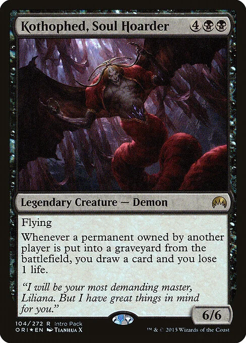 Kothophed, Soul Hoarder, carta Magic di tipo Legendary Creature — Demon illustrata da Tianhua X